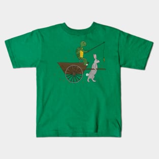 carrot on a stick (tortoise and the hare) Kids T-Shirt